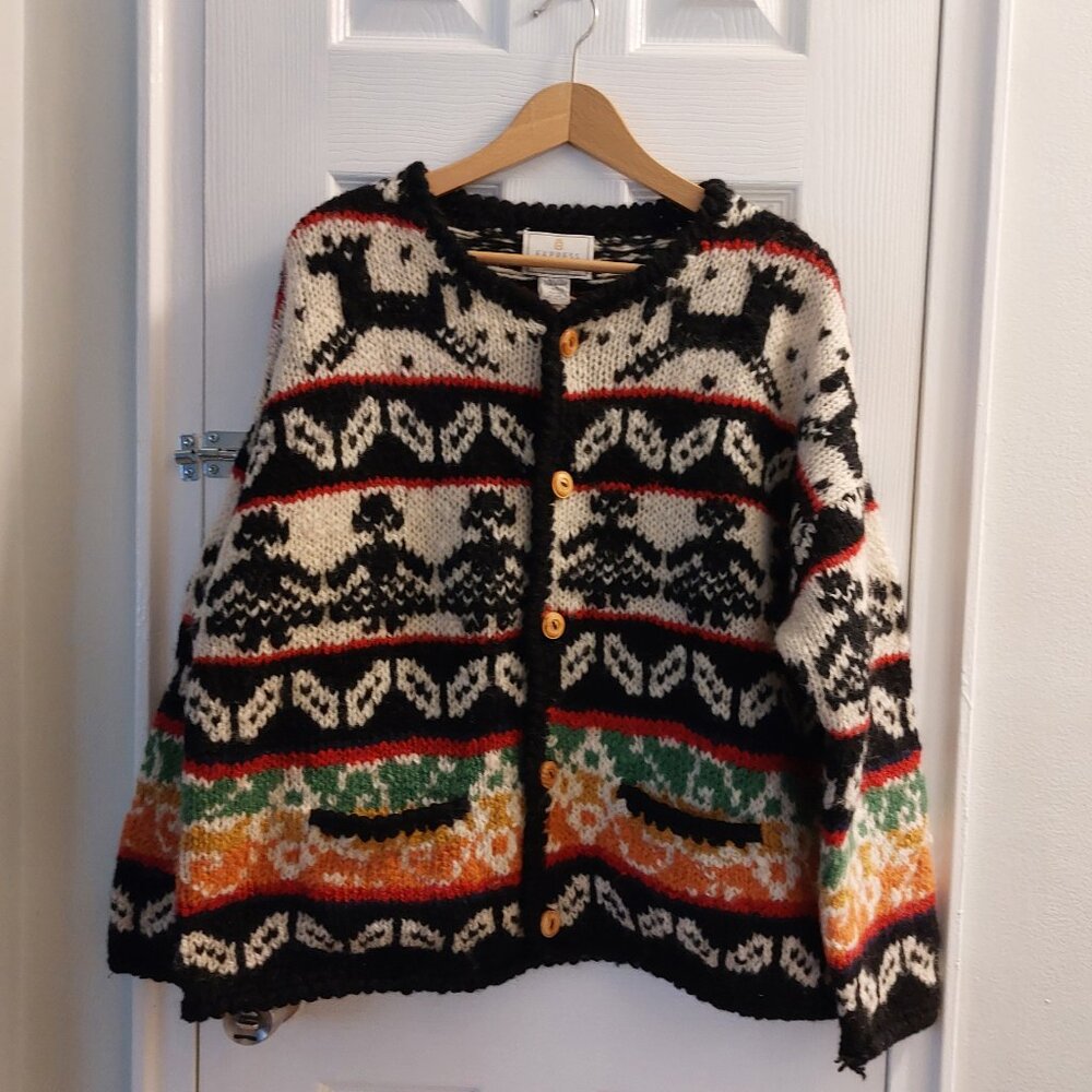 Hand knit sweater 1990s Express